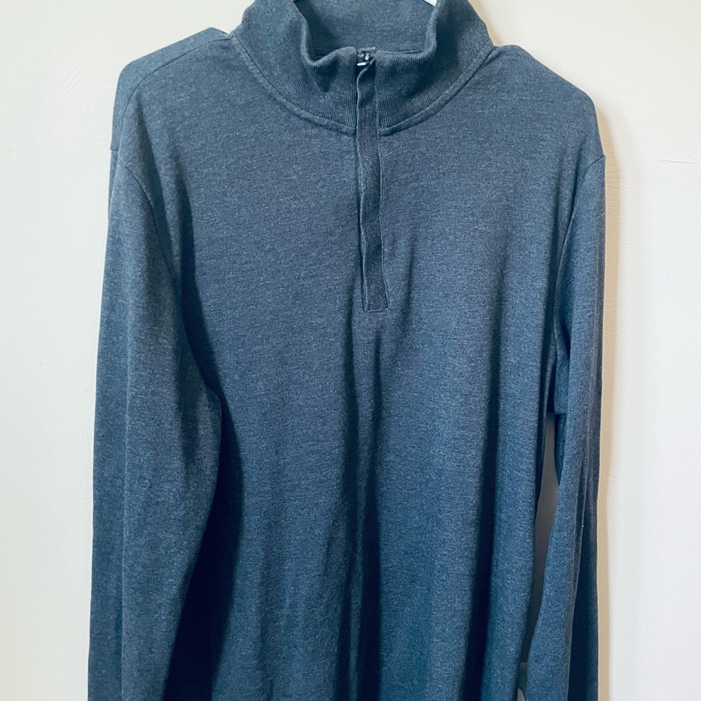 Claiborne Men's Charcoal Zip-Up Sweater